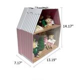 Two-story Tiny Plush Animal Family Dollhouse Playset with 6 Plush Bear or Mouse