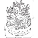 18.5" Snowy Woodland Christmas Village with 88 LED Lights, Music and Rotating Tree