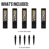 Westinghouse 5 Pack Solar Pathway Lights – 30 lm LED Bollard Garden Lights