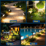 6 Pack 800 lm Solar Spot Lights – 90 LED 4 Lighting Modes Landscape Lights