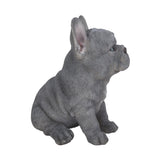 Hi-Line Gift Blue French Bulldog Puppy Sitting Statue, Realistic Polyresin Indoor Dog Figurine