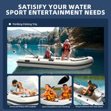 Danrelax 10.5 ft Inflatable Dinghy Boat with EVA Floor, Aluminum Seats, Pump & Carry Bag