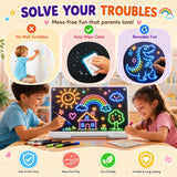 16" LED Drawing Board with 10 Color Modes, 9 Brightness Levels & Rechargeable Battery
