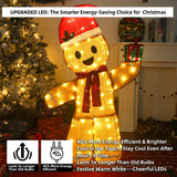 48-Inch 3D Gingerbread Man Outdoor Christmas Yard Decoration with LED Lights