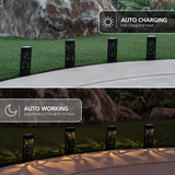 Mainstays 4 pack Bronze Solar Oval Shadow Projection Path Light, 15 Lumens