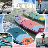 Genreen 11' Inflatable Stand Up Paddle Board Set with Complete SUP Accessories