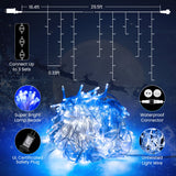 360 LED Icicle Christmas Lights, 29.5 ft Connectable Waterproof Curtain String Lights