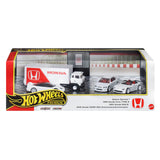Hot Wheels Premium Collector Display Set with Three Cars and One Transporter