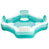 Funsicle Summer Escape 8.7ft Inflatable Family Pool with 4 Cushioned Seats