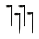 4-Pack Better Homes & Gardens 20 lm Solar Dome Downlights – Black Walkway & Landscape Lights
