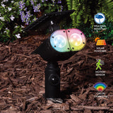Better Homes & Gardens 600 lm Solar Dual-Head LED Spotlight – Motion Sensor, RGB Lighting & Adjustable Heads