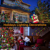 108 ft Outdoor Christmas String Lights, 200 LED Plug-In Lights with 8 Modes
