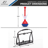 EastPoint Sports Americana Lawn Darts Classic Family Game with 4 Soft-Tip Darts, 2 Target Rings