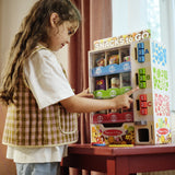 19-Piece Melissa & Doug Sort, Stock, Select Wooden Vending Machine – Play Food, Coins & Cards