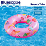 Bluescape Inflatable Swim Tube Pool Float, 31" Tropical Ring Float