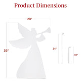2-Pack 36" Best Choice Products Christmas Angel Yard Decorations – PVC Silhouettes with 4 Stakes