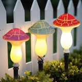 Syenll 10 Pack Solar Cracked Mushroom Lights – Warm White LED Waterproof Garden Stake Lights