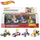4-Pack Hot Wheels Mario Kart 1:64 Die-Cast Vehicles – 1 Exclusive Kart, Styles May Vary