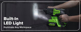 Greenworks 24V Brushless SDS-Plus Rotary Hammer Drill Kit with 4.0Ah USB Battery & Charger – 2J Impact Energy
