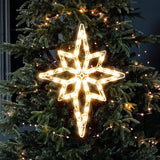 19.4" H Star of Bethlehem Christmas Window Silhouette Light with 50 Incandescent Mini Lights