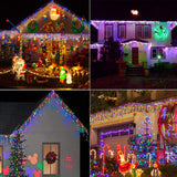 360 LED Icicle Christmas Lights, 29.5 ft Connectable Waterproof Curtain String Lights