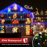 82 ft 200 LED Christmas String Lights with Music & Motion Sensor, Multicolor Plug-In Holiday Lights