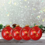Set of 8 Seamless Glass Christmas Tree Ornaments, 2.63-Inch Solid-Color Xmas Baubles