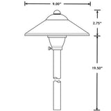 VOLT Max Spread Copper Path & Area Light – Low Voltage LED Landscape Pathway Light