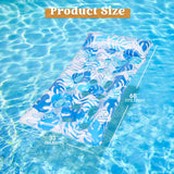 Joyfy Inflatable Pool Float Lounger with Headrest, Foot Rest & Cup Holders, Floating Pool Raft