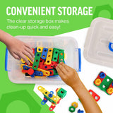 Brickyard Building Blocks STEM Toys, 163-Piece Construction Kit with Tools