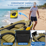 Costway Inflatable Fishing Boat Set for 2 Adults & 1 Child, Fishing Raft 748 lb Capacity