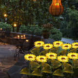2 Pack Solar Sunflower Garden Lights – Waterproof LED Decorative Stake Lights