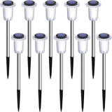 10 Pack Solar Pathway Lights – Crystal-style LED Garden Lights