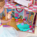 8-Piece KidKraft Rainbow Dreamers Seashell Bathroom Dollhouse Furniture – Bathtub, Mirror & Dolphicorn