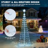 6 ft Animated Cone Christmas Tree Yard Light with Up to 280 LEDs, 8 Lighting Modes