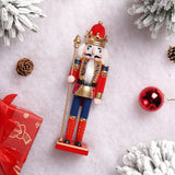 12" Wooden Nutcracker Soldier – Sword, Movable Jaw & Gift Box