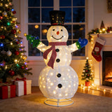 5.7' Lighted Pop-Up Snowman Christmas Decoration with 200 Warm-White LEDs