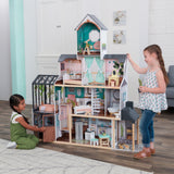KidKraft Celeste Mansion Wooden Dollhouse – 4 Floors, Elevator, Lights, Sounds & 24 Accessories