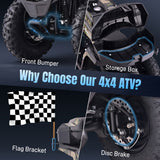 Arshin 40cc 4-Stroke Gas Youth ATV, All-Terrain 4 & Wheelers, 25 Miles Range