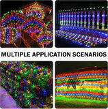 Christmas Net Lights Outdoor, 192 LED 9.8FT × 6.6FT Waterproof Mesh Lights