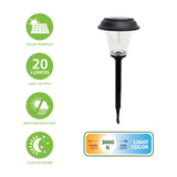Better Homes & Gardens Elijah Solar Pathway Light with Filament, 4 pack