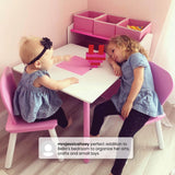 4-Piece Delta Children Toddler Playroom Set – Activity Table, 2 Chairs & 6-Bin Toy Organizer