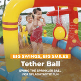 H2OGO! Lil' Champ Play Pool Center with Slide – Inflatable Kiddie Water Park