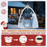 5 ft Lighted Nativity Scene Outdoor Christmas Decoration with 150 Warm White LED Lights