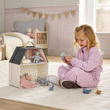 Two-story Tiny Plush Animal Family Dollhouse Playset with 6 Plush Bear or Mouse