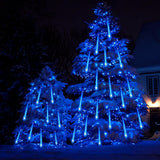 20-Inch Meteor Shower Icicle Christmas Lights, 10 Tubes, 540 LEDs, Connectable Outdoor Holiday Décor