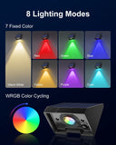 100 Lumens Color-Changing Solar Fence Lights with 8 RGB Modes, 8-Pack