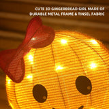 42" 3D Gingerbread Girl Outdoor Christmas Decoration with LED Lights