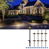 12 Pack 5CCT Low Voltage LED Landscape Pathway Lights – 5W Adjustable Color Temperature