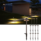 12 Pack 5CCT Low Voltage LED Landscape Pathway Lights – 5W Adjustable Color Temperature